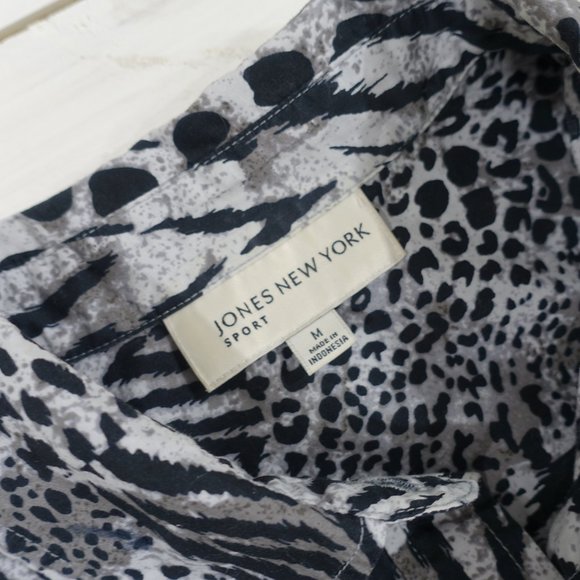 Jones New York Sport Tiger Print Blouse - Picture 8 of 9